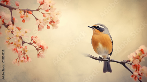 wonderful cute bird asian japanese illustration © Sternfahrer