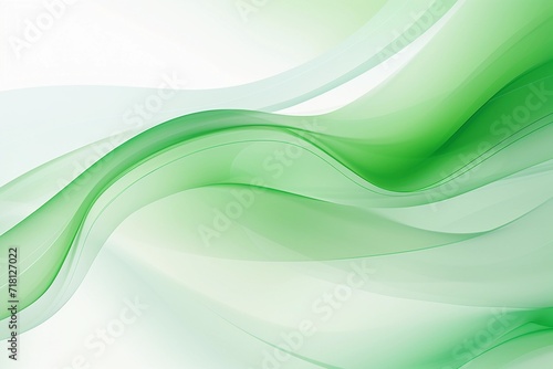 Abstract green and white waves background