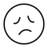 happiness line icon. Happy, and unhappy Emoji Faces Vector Icon for Apps and Websites, eps10