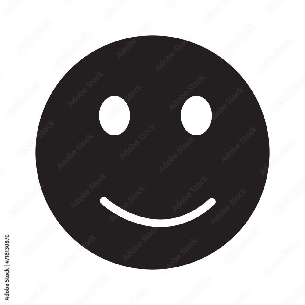 Smile face emoticon or emoji line art vector icon for apps and websites. Replaceable vector design. Smile face emoticon or emoji line art vector icon for apps and websites. Replaceable vector design.