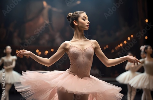 Leinwand Poster ballerina on stage