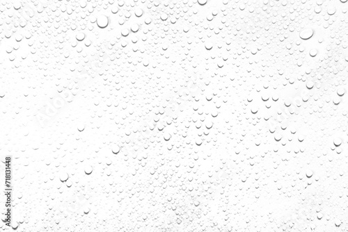 Isolated water drops against transparent background. photo