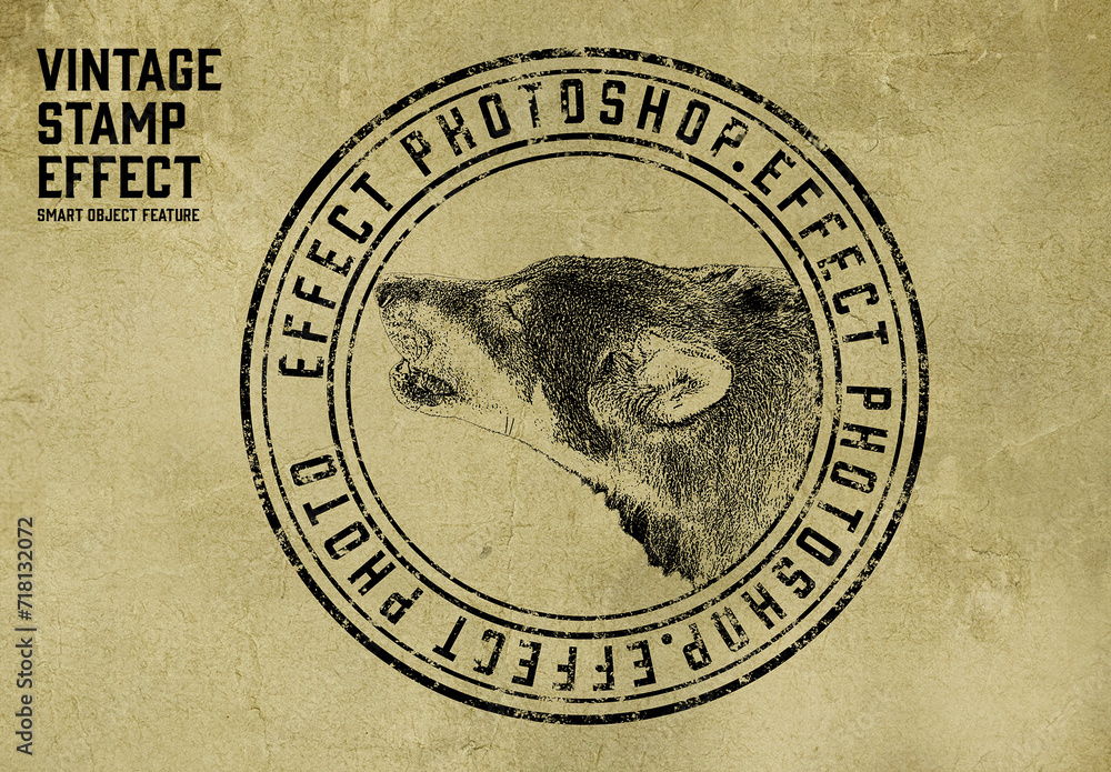 Vintage Stamp Effect Stock Template | Adobe Stock