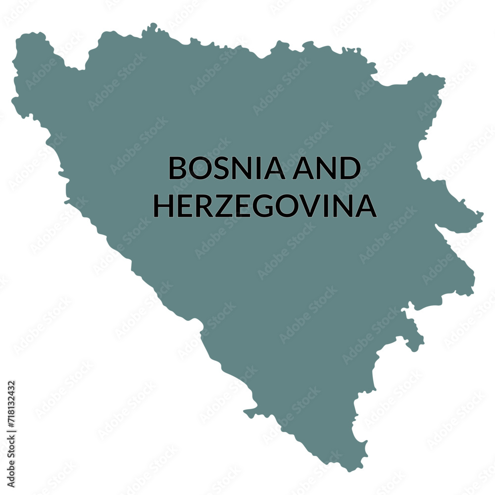 Bosnia and Herzegovina map. Map of Bosnia and Herzegovina