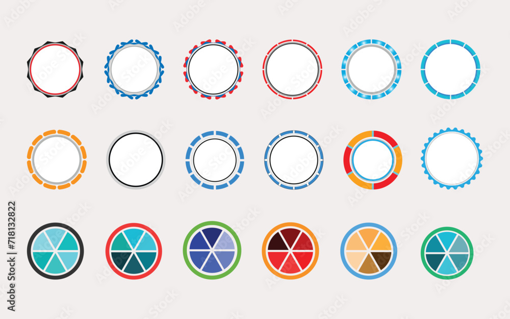 Circles icon set vector design Circles icon set vector design