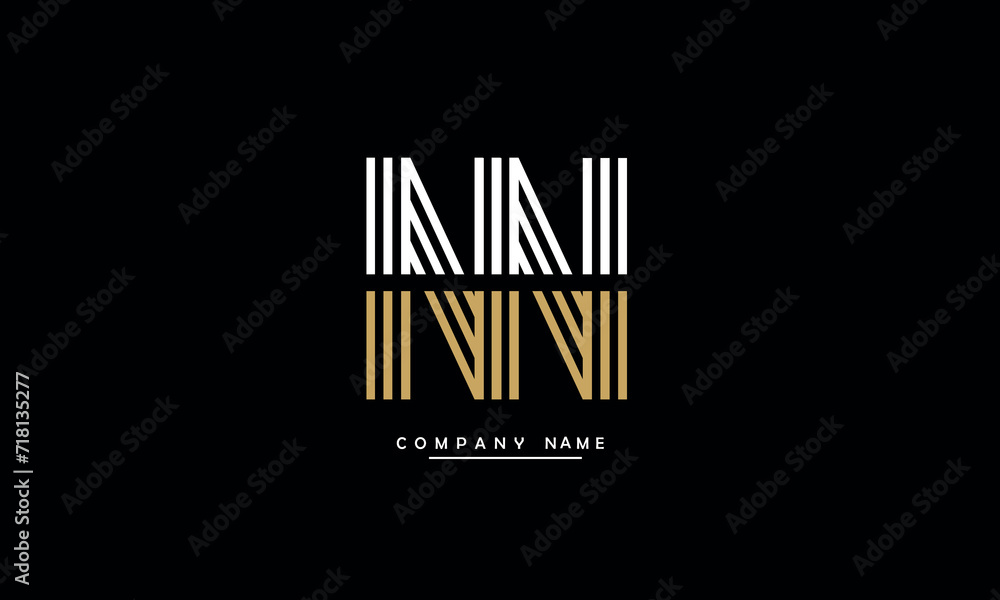 NN, NN Abstract Letters Logo Monogram