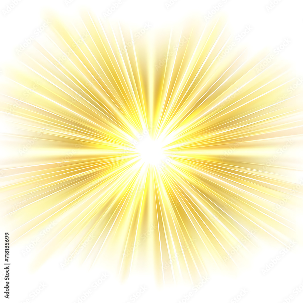 An illustration of high-quality sun rays light overlays with yellow flare glow isolated on a white background. An illustration of high-quality sun rays light overlays with yellow flare glow isolated on a white background.