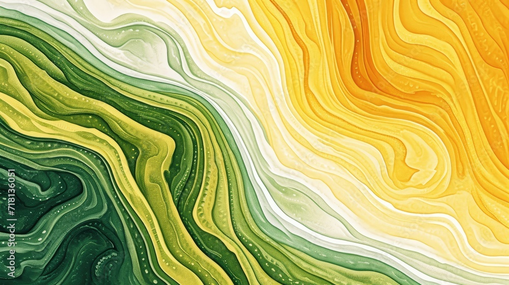 Fototapeta premium dynamic gradient flowing textured background, lemon-colored hues, wallpapers, digital art