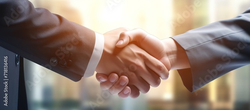 A businessman shaking hands photo