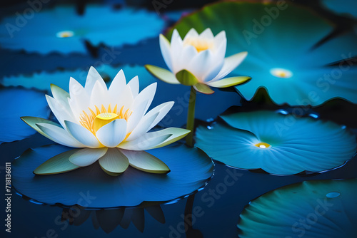 white water lilies. 