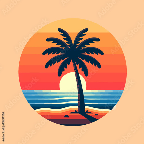 tropical island with tree