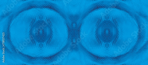 Blue texture for a neutral and dynamic background. Optical illusion of ripples and perforations