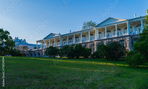Evening view of the Cameron Gallery in Catherine Park.