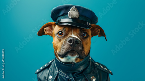 Loyal Police Dog in Uniform photo