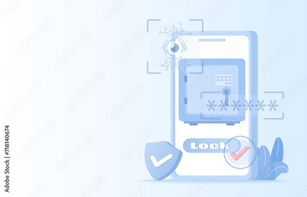 Safety and security technology concept. Finance protect, internet banking, online payment, password protection, saving money, sensitive data from cyber-attack and online threats. Vector illustration. Safety and security technology concept. Finance protect, internet banking, online payment, password protection, saving money, sensitive data from cyber-attack and online threats. Vector illustration.
