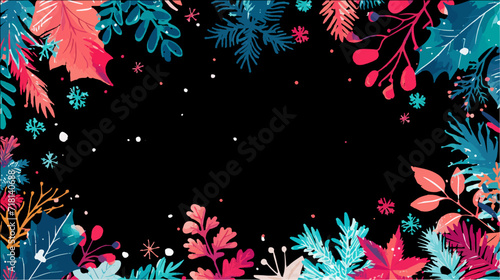 winter border ornament background