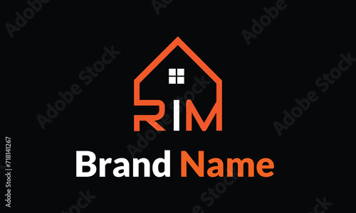RIM RM MR MIR home Real estate icon, city concept panorama, landscape vector