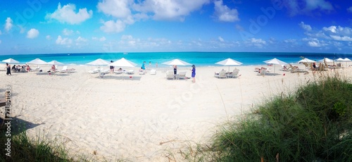 a view of grace bay beach in providenciales located in the turks and caicos islands