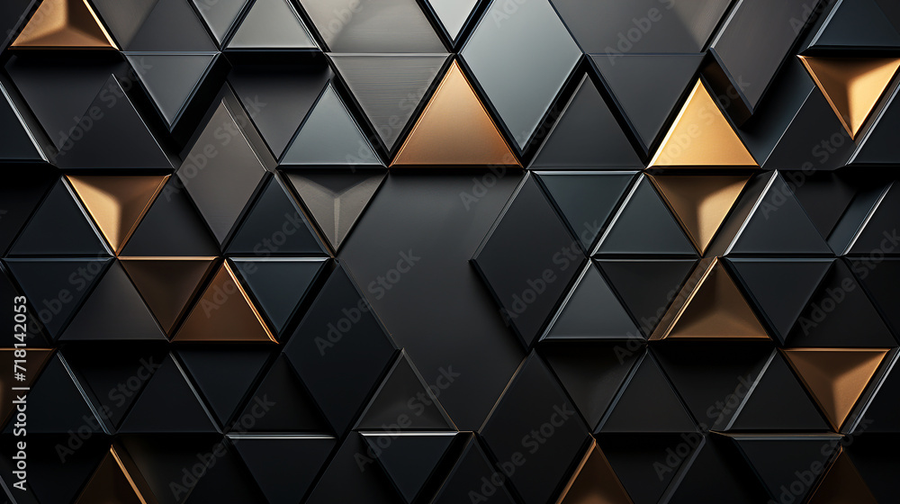 Abstract triangular black wall pattern background Abstract triangular black wall pattern background