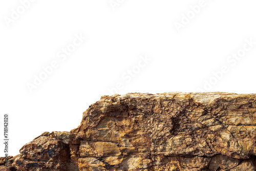 Rocky land isolated on white background © ABContent Creator