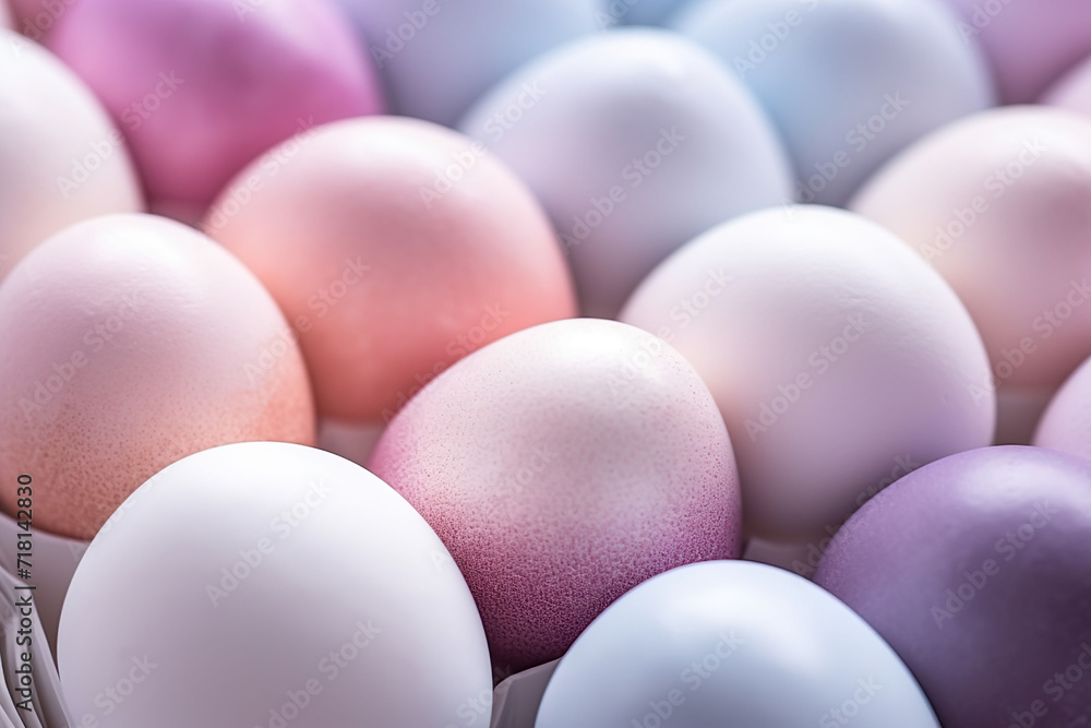 pastel colored easter eggs in a pink pastel satin fabric, easter background pastel colored easter eggs in a pink pastel satin fabric, easter background
