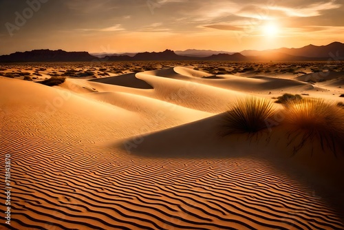 sunset in the desert