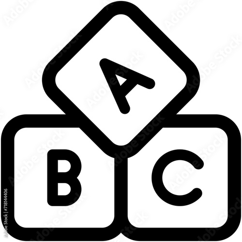 Alphabet Blocks Vector Icon