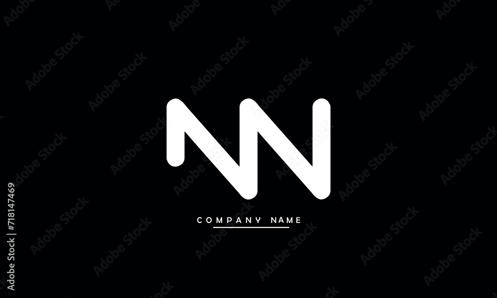 NN, NN Abstract Letters Logo Monogram