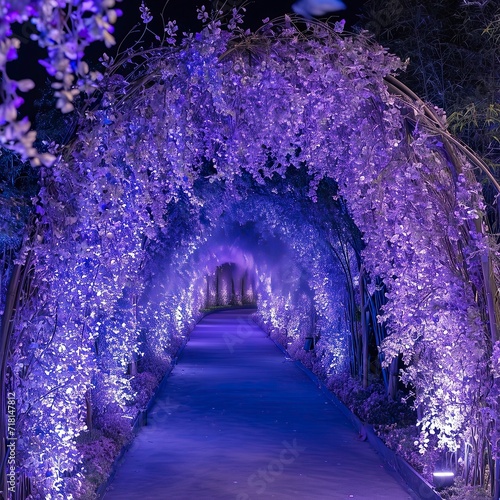 Enchanted Night in a Floral Bower of Lavender Bliss