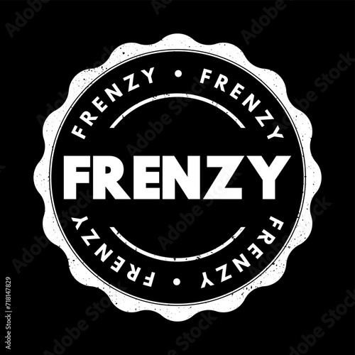 Frenzy text stamp, concept background