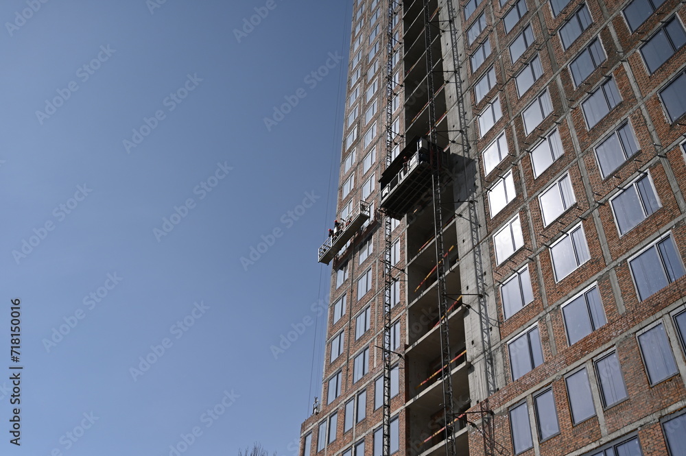 construction of a large house in a metropolis construction of a large house in a metropolis