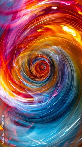 Colorful Swirl With Red Center in the