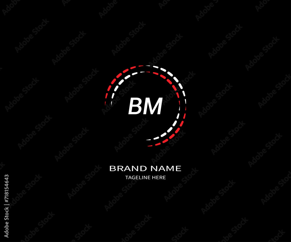 BM Letter Logo Design Vector BM Letter Logo Design Vector