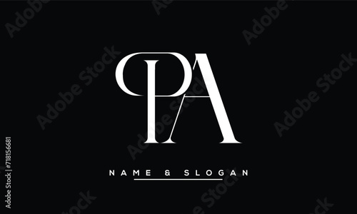 PA,  AP,  P,  A  Abstract  Letters Logo Monogram