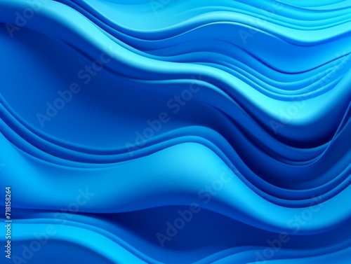 Blue abstract 3d curved lines texture illustration background Image