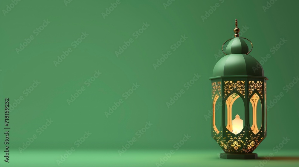 lantern ramadan islamic banner. Generative AI