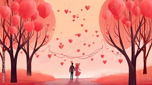 Craft a vibrant Valentine's background for cards or social media. Use warm colors, heartwarming visuals, and elements that radiate love