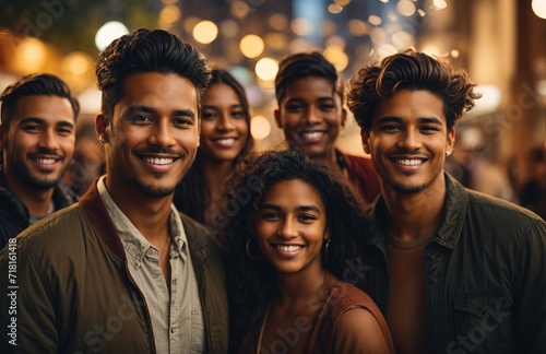 Group of diverse people, smiling at the camera