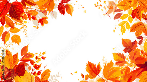 autumn leaves border background