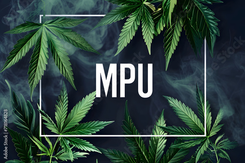 MPU und Cannabis: Ein illustrativer Hintergrund mit professionellem Design, perfekt für Darstellungen rund um die Medizinisch-Psychologische Untersuchung und den Einfluss von Cannabis im Verkehr photo