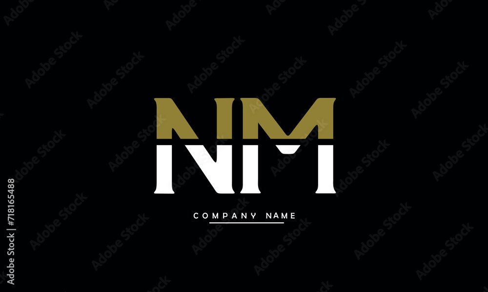 NM, MN, N, M Abstract Letters Logo monogram NM, MN, N, M Abstract Letters Logo monogram