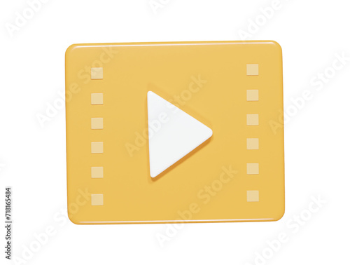 Video icon 3d rnder illustration