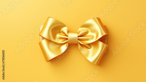 Bow with Ribbon on Background: A Photorealistic Pastiche photo