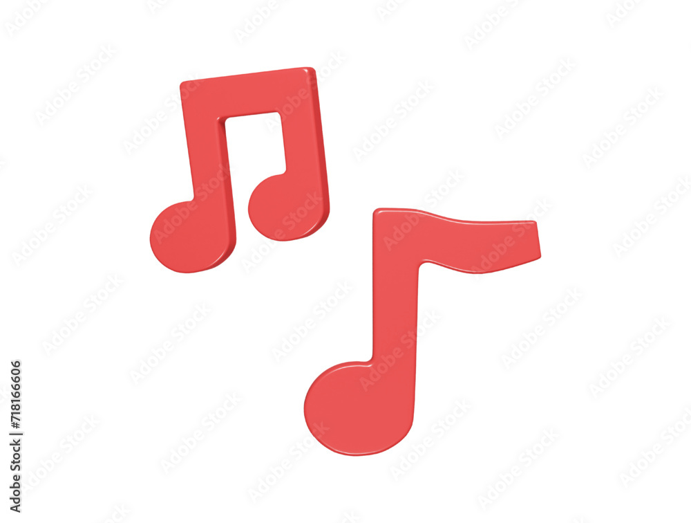 Music icon 3d render illustration Music icon 3d render illustration