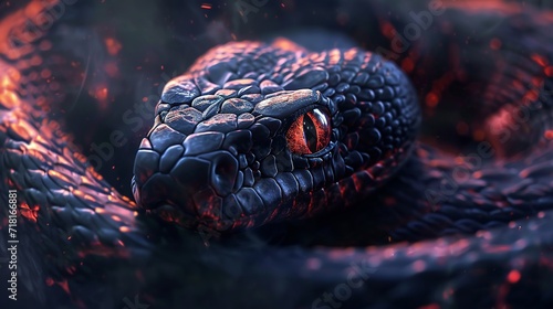 deception snake evil hyper realistic in epic and cinematic style