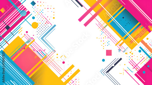 vibrant pop abstract geometric background