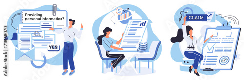 Financial audit vector illustration. Detailed reports provide actionable insights for management teams, guiding improvements Metaphors in financial audits simplify complex concepts, enhancing clarity