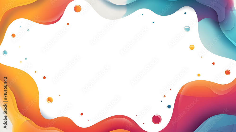 dynamic wave border on white background dynamic wave border on white background