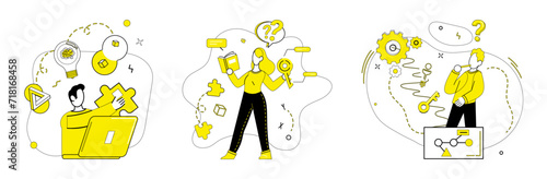 Conceptual innovation vector illustration. Breakthroughs transform into opportunities in crucible creativeness Progress flourishes where uniqueness and conceptual innovation intersect Conceptual
