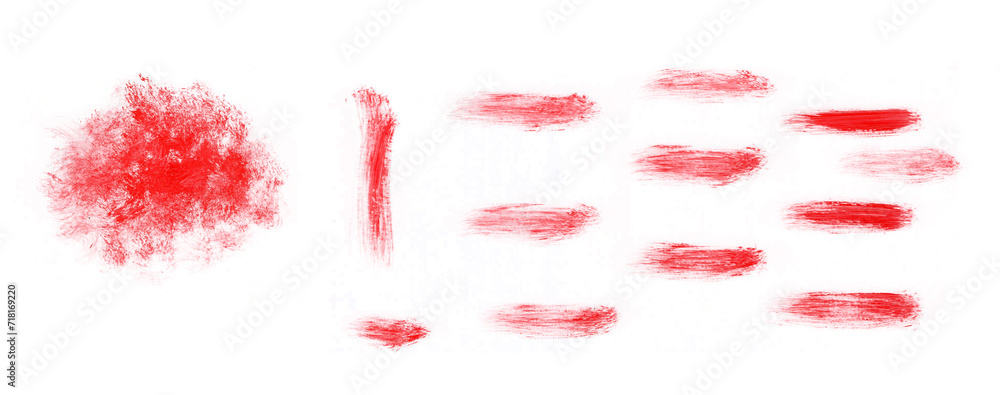 Red Ink Stripes and Stains. Freehand Brush Splats. Liens made of Red Paint. Abstract Irregular Brush Stripes. No Background. Irregular Abstract Blood-like Stains.
Red Ink Stripes and Stains. Freehand Brush Splats. Liens made of Red Paint. Abstract Irregular Brush Stripes. No Background. Irregular Abstract Blood-like Stains.